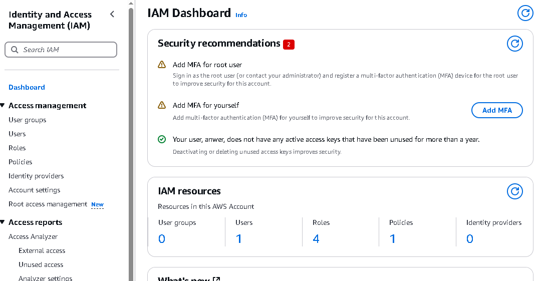 IAM Console Screenshot