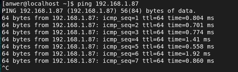 Ping NFS Server